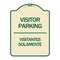 Signmission Bilingual Reserved Parking Visitor Parking Visitantes Solamente Alum Sign, 24" x 18", TG-1824-24300 A-DES-TG-1824-24300 - alternate 1
